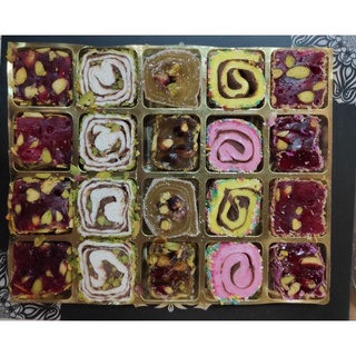 ❤️❤️ Damas Sweets Premium Sultan Turkish Delight Rolls Royal Box With Pistachio