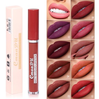 Cmaadu เครื่องสําอางค์ลิปสติกเนื้อแมทกันน้ําทนทาน 10 สี