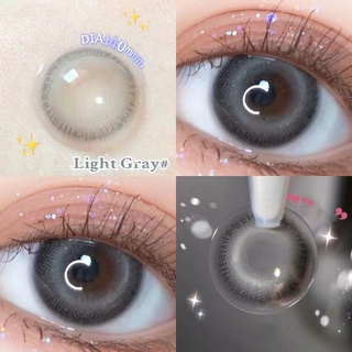 【graded Lens】lucktao Grey SILVER SHIMMER คอนแทคเลนส์ สีเทาอ่อน 14.0 มม. 40% 2 ชิ้น