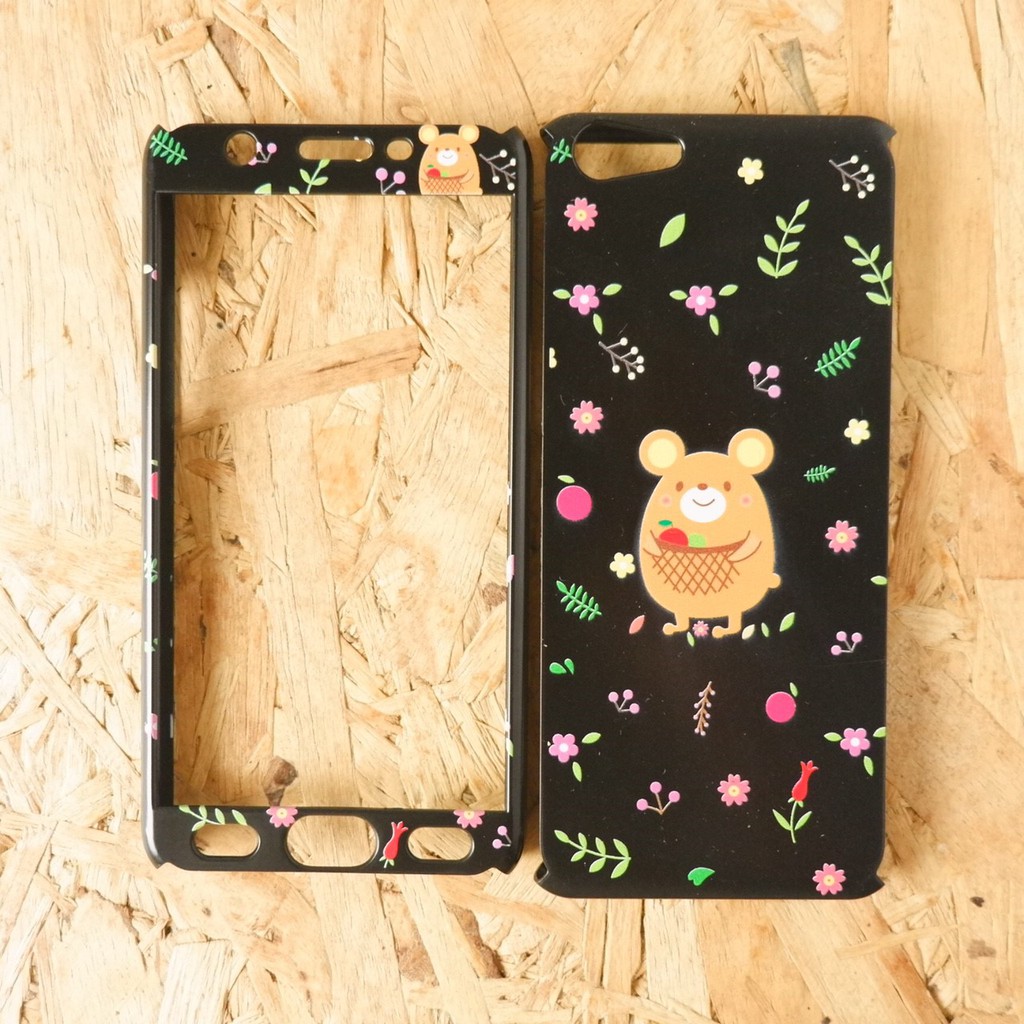 เคสประกบ 360 การ์ตูน+ฟิล์มกระจก #2 A39 / A57