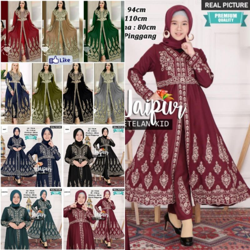 ST JAIPUR EMBROIDERED JAIPUR ชุด 2IN1 ใหม่ล่าสุด INDIAN GAMIS ชุดเด็ก JAIPUR MAMIS ชุด