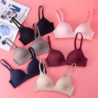 ( พร้อมส่ง 6 สี) บราไร้ขอบ ไร้โครง ชุดชั้นในผู้หญิง "Jasmin Bra" ใส่สบาย เนื้อผ้านุ่ม ไม่กดทับ ดันทรงสวย