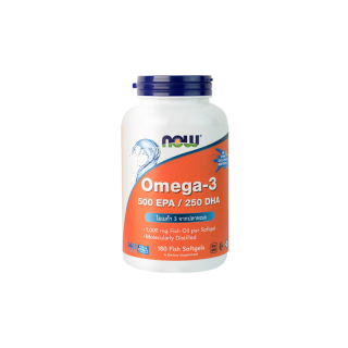 Now Foods Fish Oil 1000 mg.180 Fish Softgels Omega-3 500EPA/250DHA " น้ำมันปลา โอเมก้า 3 "