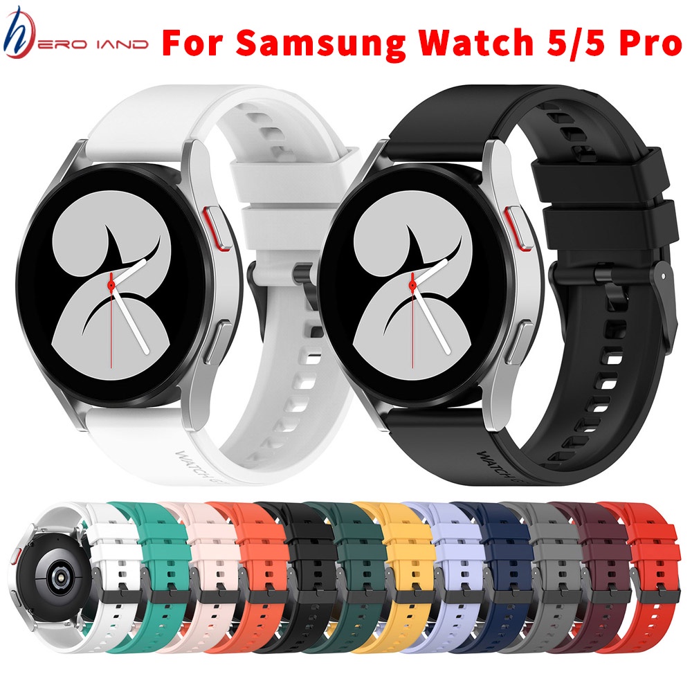 สายนาฬิกาข้อมือซิลิโคน สําหรับ Samsung Galaxy Watch 5 20 มม. Galaxy Watch 5 Pro 40 มม. 44 มม.