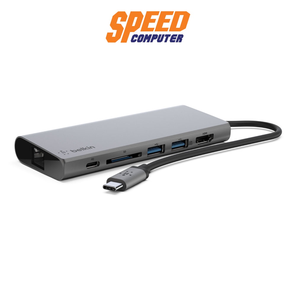BELKIN (ฮับ) Converter Type-C 8 in1 F4U092btSGY BY SPEEDCOM