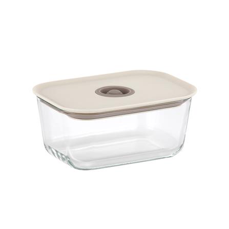 กล่องเก็บอาหาร ภาชนะบรรจุอาหาร กล่องอาหารแก้ว NEOFLAM FIKA CLIK 1.38 ลิตร สีครีม ภาชนะเก็บอาหาร กล่อ