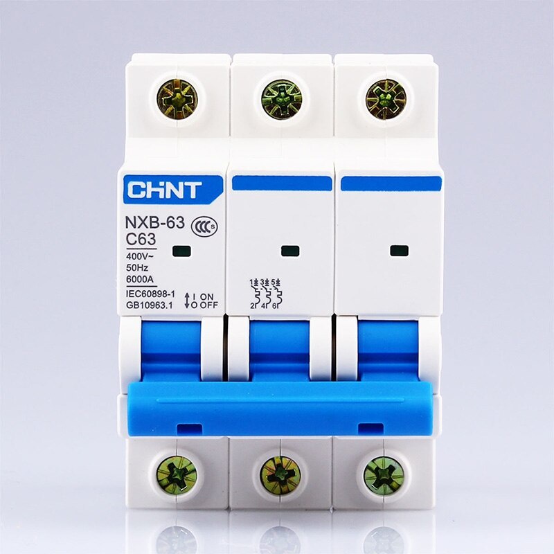 NXB-63 Series (Curve C) เซอร์กิตเบรกเกอร์ / ลูกย่อย 3P 4P MCB Miniature Circuit Breaker มินิเอเจอร์ ลูกเซอร์กิต "CHINT"
