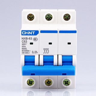 NXB-63 Series (Curve C) เซอร์กิตเบรกเกอร์ / ลูกย่อย 3P 4P MCB Miniature Circuit Breaker "CHINT"