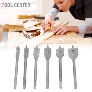 Tool Center ชุดดอกสว่านเจาะ เหล็กคาร์บอนสูง 3 ขอบหกเหลี่ยม สําหรับงานไม้ 6 ชิ้น