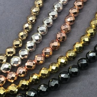 Hematitie Beads ลูกปัด 2-12 มิลลิเมตรธรรมชาติหลวม Cube เหลี่ยมเพชรพลอยตัด Nugget หินแร่เหล็ก DIY