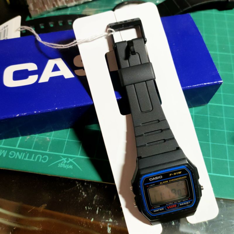 Casio รุ่น F91W นาฬิกาผู้ชาย ของแท้พร้อมกล่องใบรับประกัน1ปี F91 F91W-1DG F91WG-1DG F94WA-9DG F91
