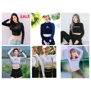 เสื้อครอปแขนยาว🎉มีเก็บปลายทาง🎉มีราคาส่งลายอีกเพียบค่ะ💕รหัสสินค้า15G