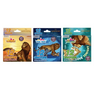 ดิสนีย์ ไลอ้อนคิง สีเทียนมาตรฐาน12สี/กล่อง 3กล่อง/แพ็ค  1Disney Lion King - 12 Crayons 3Pcs./Set (R012-LK)