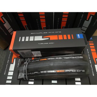 ยางนอกเสือหมอบ Schwalbe Pro One 700x25 และ 700x28 สีดำ (tubeless เเละ tube-type) ราคาต่อเส้น