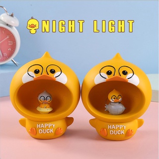 Night light โคมไฟตกแต่ง เป็ดน้อย ตั้งโต๊ะ น่ารัก โคมไฟกลางคืน ของประดับตกแต่ง Yellow duckให้เป็นขวัญได้