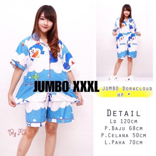 Joker.store123 ชุดนอนผู้ใหญ่ ชุดนอน HP Jumbo Dora Awan