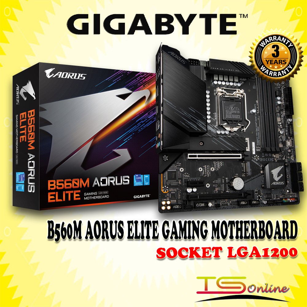 GIGABYTE B560M AORUS ELITE LGA1200 GAMING MOTHERBOARD