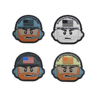 Correspondent Always out numbered Never Out Gunned Military Army Tactical  PVC Rubber Patches