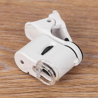 60X โทรศัพท์กล้องซูมไมโครสโคป Telephoto กล้องไมโครเลนส์หนีบ LED สีขาว/ไฟฉายหลอดยูวีสำหรับสมาร์ทโฟน