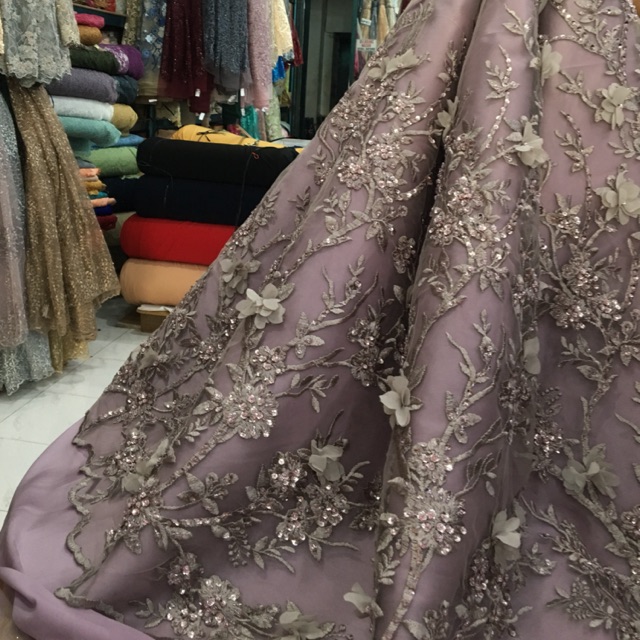 Vaquera กระเบื้องลูกไม้ 3D สีม่วง 3D