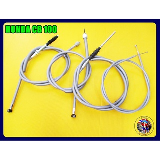 ชุดสายเซ็ต     - HONDA CB100 CB125S S110 Throttle Clutch Speedometer Brake COMPLETE CABLE SET