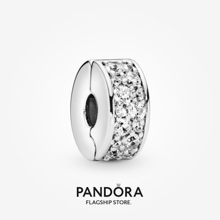 Pandora คลิปเสน่ห์ pavé ส่องแสง หรูหรา