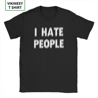 ถูกสุดๆเสื้อยืดแขนสั้น ผ้าฝ้าย พิมพ์ลาย I Hate People สไตล์ฮาราจูกุ สําหรับผู้ชายรหัสเต็ม