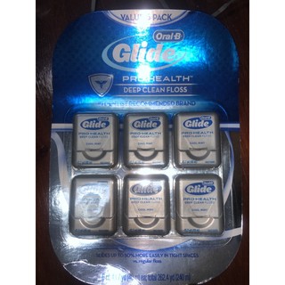 ออรัลบีไหมขัดฟันไกลด์โปรเฮลธ์ดีพคลีน 6ชิ้น 40เมตร Oral-B glide deep clean dental floss 40m 6pcs Oral B