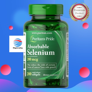 Puritans Pride Absorbable Selenium 200 mcg / 200 Softgels