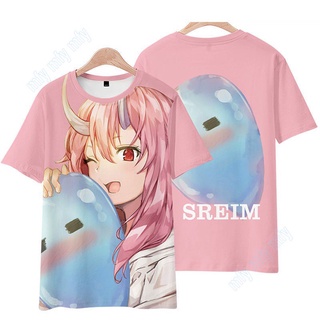 เสื้อยืดอนิเมะ That Time I Got Reincarnated as a Slime T-shirt Sreim Rimuru Print Anime Tee Tops