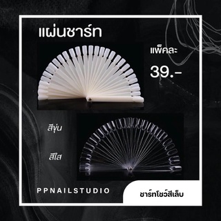 ชาร์ทโชว์สีเล็บ ชาร์ทไอติม แผ่นชาร์ทโชว์สีเล็บ ชาร์ทเล็บทรงพัด