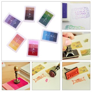 ✧*4 Colors Gradient Inkpad DIY Stamp Colored Ink Pad Kids Printing Stationery[Tru]