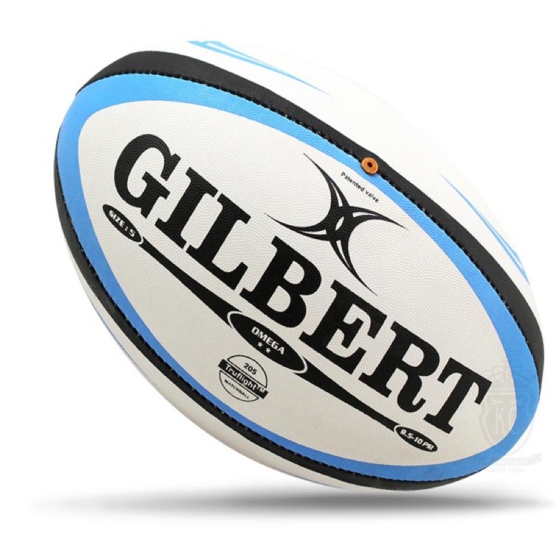 Rugby Ball, Gilbert Omega Match Ball BLUE Size 5, Authentic, ลูกรักบี้