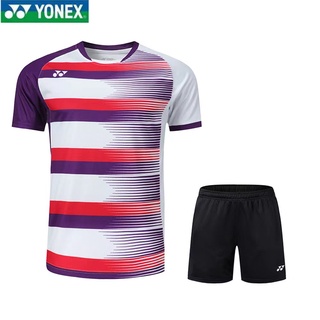 Yonex เสื้อกีฬาแบดมินตัน แขนสั้น แบบแห้งเร็ว สําหรับผู้ชายและผู้หญิง