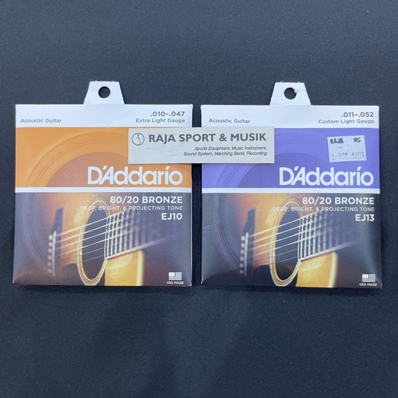 D'ADDARIO DADARIO BRONZE ACOUSTIC GUITAR STRINGS EJ10 EJ10E EJ11 EJ13 10-47 11-52 12-53 ORIGINAL ACO