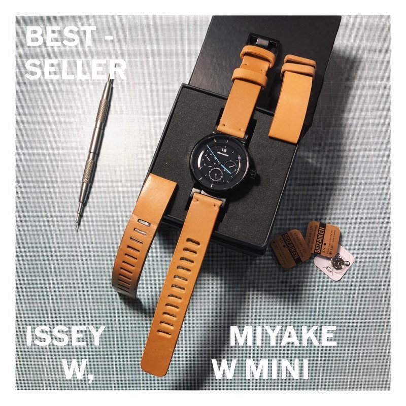 สายนาฬิกา Issey Miyake W, W mini (silay) หนังแท้ Italy 🇮🇹 ขนาด 22mm และ 18mm