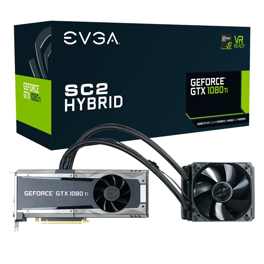 EVGA GeForce GTX 1080 Ti SC2 HYBRID GAMING 11GB GDDR5X Mine ETH@+38 MH/s
