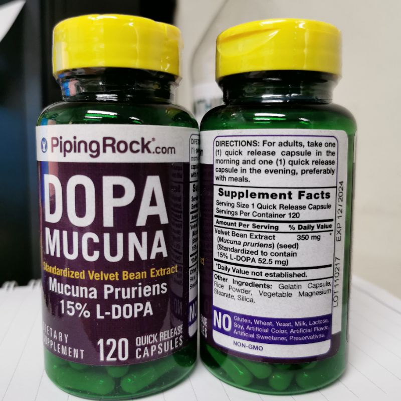 Complément Alimentaire Mucuna Pruriens 600mg - 50% L-Dopa, 90 Gélules, Végétalien, UK