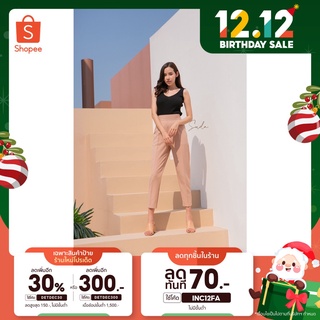 [ใส่โค้ด DETDEC30 เหลือ 259.-] July28pants003 กางเกงแปดส่วนซิปซ่อนด้านข้าง