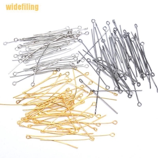 Widefiling 200 ชิ้น / ล็อต หัวตาหมุดลูกปัด Pins ต่างหูลวด DIY เครื่องประดับทําหัตถกรรม