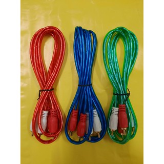 สายสัญญาณ  RCA 4 หัว สีใส หนา 4 มิล