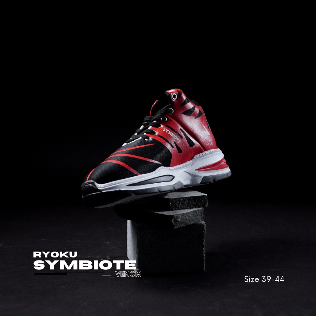 Ryoku Symbiote Venom รองเท้าผ้าใบลําลอง สําหรับผู้ชาย ผู้หญิง เหมาะกับการเล่นกีฬา