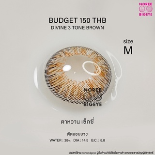 Divine Brown/สีน้ำตาล [สายตาสั้น -0.00 ถึง -10.00] Size Medium (M) ขนาดกลาง / คอนแทคเลนส์  / ยี่ห้อ PrettyDoll