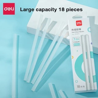 Deli กาวแท่งร้อน กาวแท่ง ขนาด 7mm-18pcs/11mm-12pcs ร้อนไวภายใน5นาที ติดแน่น ติดทน Glue Stick