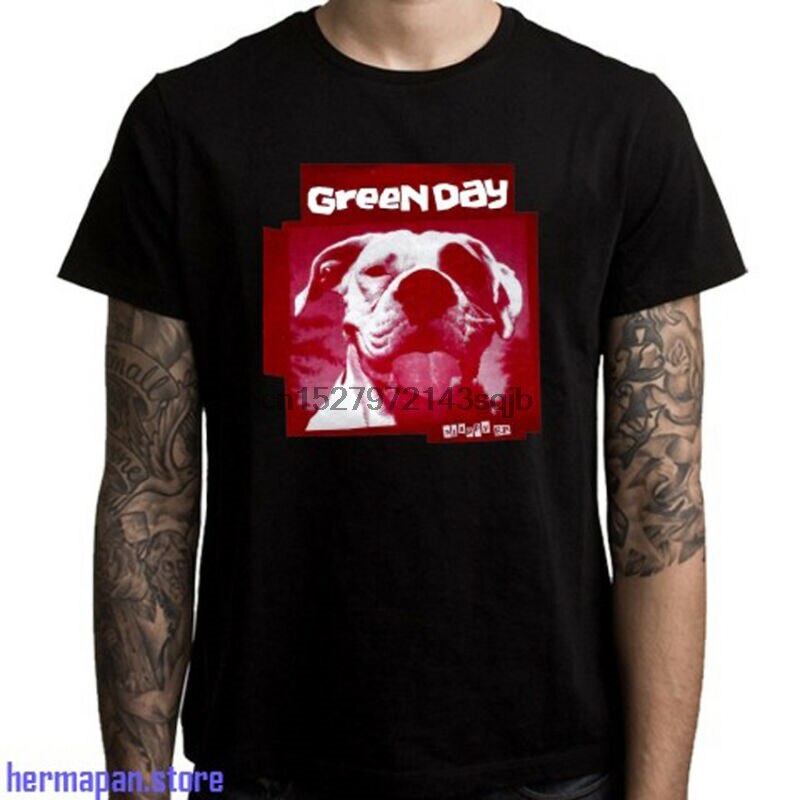 Green Day Slappy Punk Rock Band Legend เสื้อยืดสีดําผู้ชายขนาด S ถึง 3XL