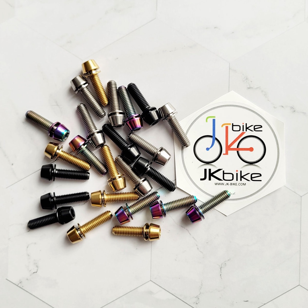 NEW! น็อตสกรูไทเทเนียม TITAN M5x18mm TITANIUM BOLTS TAPER HEAD ยึดสเต็มจักรยาน 1 ชิ้น - รูปที่ 3