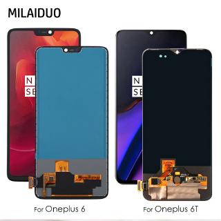 Amoled อะไหล่หน้าจอสัมผัสดิจิทัล LCD แบบเปลี่ยน สําหรับ Oneplus 6 Oneplus 6T