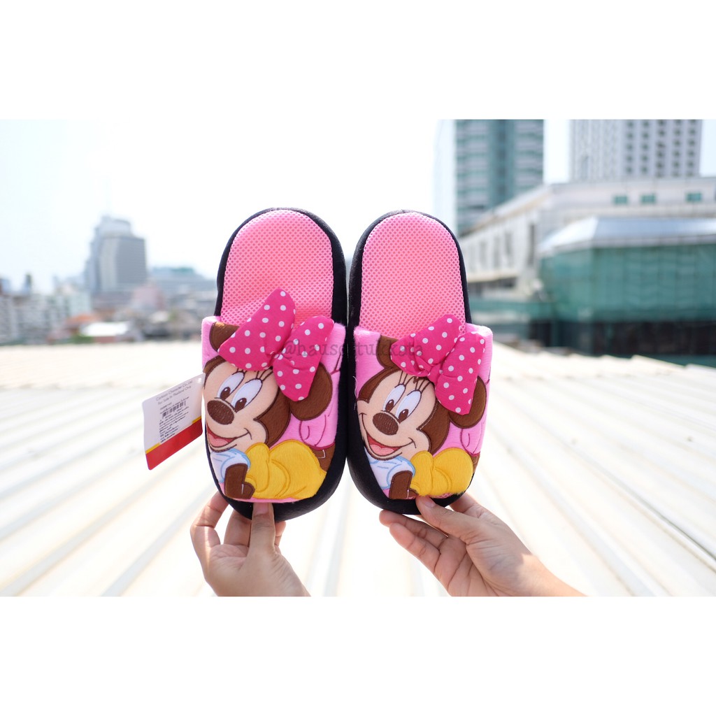 รองเท้าใส่ในบ้าน พื้นหนา 3D Mickey Mouse มิกกี้เม้าส์ & Minnie มินนี่เม้าส์ & Donald Duck โดนัลดั๊ก & Daisy เดซี่ดั๊ก