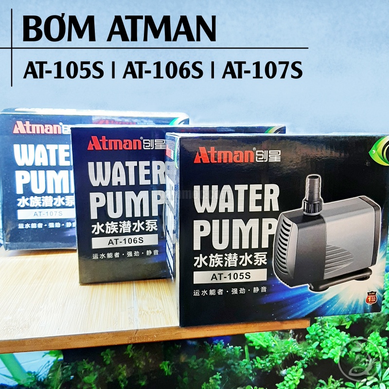 Atman AT-105S PUMP | 106S | 107ส – ปั๊มทรงพลังประหยัดพลังงานทนทานสุดสําหรับตู้ปลา ก้อย