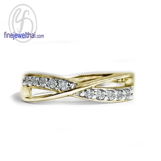 Finejewelthai แหวนอินฟินิตี้-แหวนเพชร-เพชรสังเคราะห์-แหวนเงินแท้-Infinity-Diamond-CZ-Silver-Ring - R1427czg/ pg